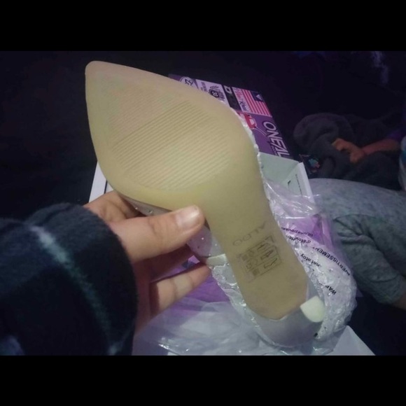 Aldo White Arelisen Sparkle Pumps - Picture 2 of 4